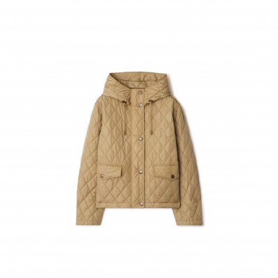 BURBERRY CROPPED-NYLON-STEPPJACKE MIT KAPUZE 81131161